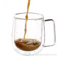 شرب أكواب قهوة زجاجية شفافة